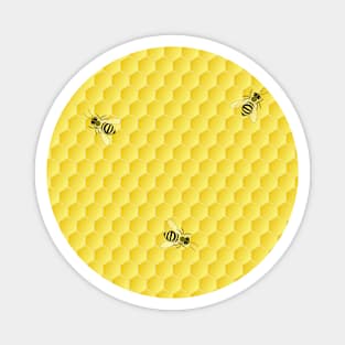 Honeycomb ThreeBees Magnet